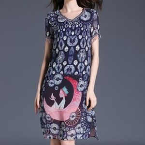 Coeur de Vague “Night Carriage” dress navy